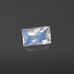 Pedra da lua arco-íris branco natural 0,42ct, baguete, VS