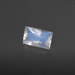 Pedra da lua arco-íris branco natural 0,42ct, baguete, VS