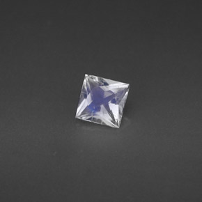Pedra da lua arco-íris branco natural 0,46ct, quadrado, VS
