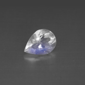 Pedra da lua arco-íris branco natural 0,95ct, formato de pêra, VS