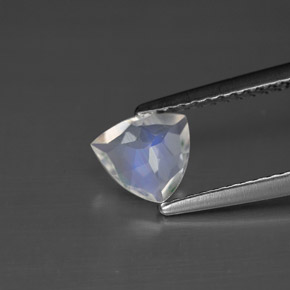 Pedra da lua arco-íris branco natural 0,56ct, trillion, VS
