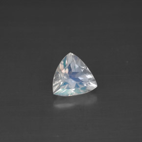 Pedra da lua arco-íris branco natural 0,57ct, trillion, VS