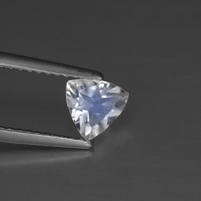Pedra da lua arco-íris branco natural 0,48ct, trillion, VS