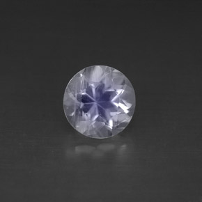 Pedra da Lua Arco-íris Branco azulado Natural 1.18ct, Corte Redondo, VS