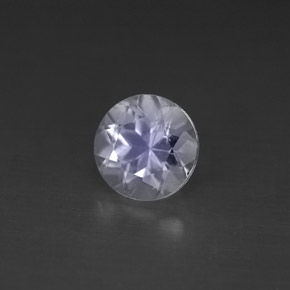 Pedra da Lua Arco-íris Branco azulado Natural 1.18ct, Corte Redondo, VS