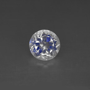 Pedra da lua arco-íris branco natural 1,03ct, corte redondo, VS