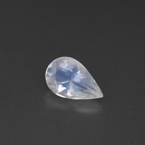 Pedra da lua arco-íris branco natural 0,70ct, formato de pêra, VS