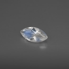 Pedra da lua arco-íris branco natural 0,49ct, transparente, transparente/translúcido