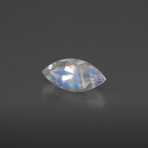 Pedra da lua arco-íris branco natural 0,55ct, transparente, transparente/translúcido