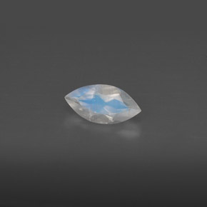 Pedra da lua arco-íris branco natural 0,47ct, transparente, transparente/translúcido