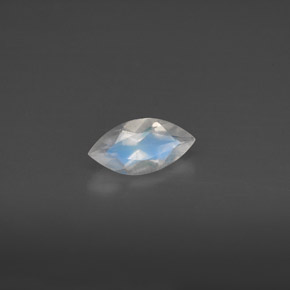 Pedra da lua arco-íris branco natural 0,47ct, transparente, transparente/translúcido