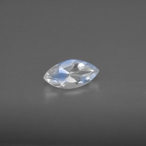 Pedra da lua arco-íris branco natural 0,46ct, transparente, transparente/translúcido