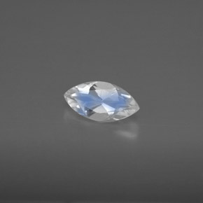 Pedra da lua arco-íris branco natural 0,46ct, transparente, transparente/translúcido