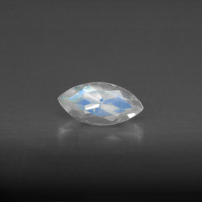 Pedra da lua arco-íris branco natural 0,59ct, transparente, transparente/translúcido