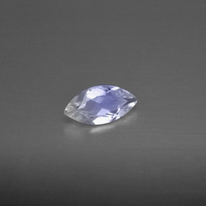 Pedra da lua arco-íris branco natural 0,41ct, transparente, transparente/translúcido