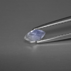 Pedra da lua arco-íris branco natural 0,23ct, transparente, transparente/translúcido