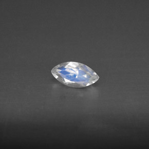 Pedra da lua arco-íris branco natural 0,28ct, transparente, transparente/translúcido