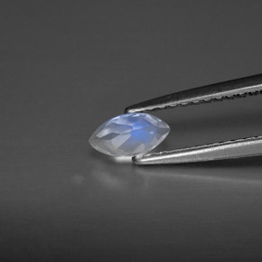 Pedra da lua arco-íris branco natural 0,28ct, transparente, transparente/translúcido