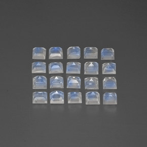 Pedras preciosas de pedra da lua arco-íris branco natural de 3,35 ct, transparente, transparente/translúcido