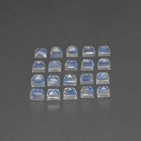 Pedras preciosas de pedra da lua arco-íris branco natural de 3,19 ct, transparente, transparente/translúcido