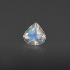 Pedra da lua arco-íris branco natural 0,35ct, transparente, transparente/translúcido