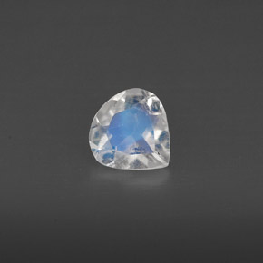 Pedra da lua arco-íris branco natural 0,36ct, transparente, transparente/translúcido