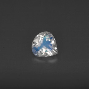 Pedra da lua arco-íris branco natural 0,32ct, transparente, transparente/translúcido