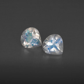 Pedras preciosas de Pedra da Lua Arco-íris Branco azulado natural de  ct, Transparente, Transparente/Translúcido