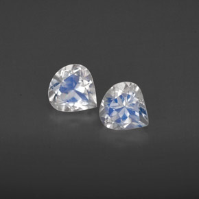 Pedras preciosas de Pedra da Lua Arco-íris Branco azulado natural de  ct, Transparente, Transparente/Translúcido