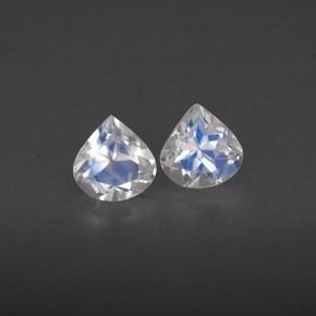 Pedras preciosas de Pedra da Lua Arco-íris Branco azulado natural de  ct, Transparente, Transparente/Translúcido