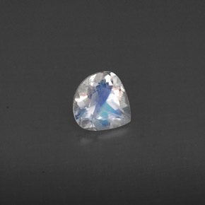 Pedra da lua arco-íris branco natural 0,31ct, transparente, transparente/translúcido