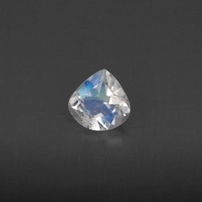 Pedra da lua arco-íris branco natural 0,31ct, transparente, transparente/translúcido