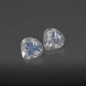 Pedras preciosas de Pedra da Lua Arco-íris Branco azulado natural de  ct, Transparente, Transparente/Translúcido