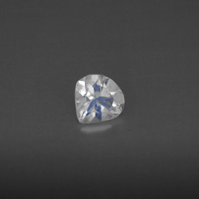 Pedra da lua arco-íris branco natural 0,39ct, transparente, transparente/translúcido
