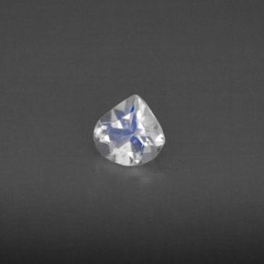 Pedra da lua arco-íris branco natural 0,39ct, transparente, transparente/translúcido