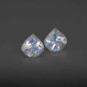 Pedras preciosas de Pedra da Lua Arco-íris Branco azulado natural de  ct, Transparente, Transparente/Translúcido