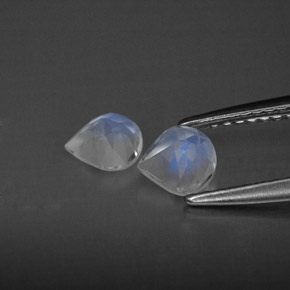 Pedras preciosas de Pedra da Lua Arco-íris Branco azulado natural de  ct, Transparente, Transparente/Translúcido