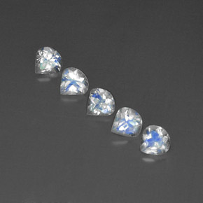 Pedras preciosas de Pedra da Lua Arco-íris Branco azulado natural de  ct, Transparente, Transparente/Translúcido