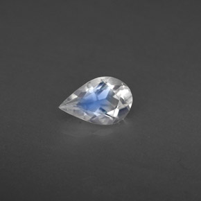 Pedra da lua arco-íris branco natural 0,34ct, transparente, transparente/translúcido