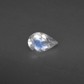 Pedra da lua arco-íris branco natural 0,34ct, transparente, transparente/translúcido