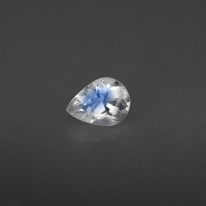 Pedra da lua arco-íris branco natural 0,31ct, transparente, transparente/translúcido