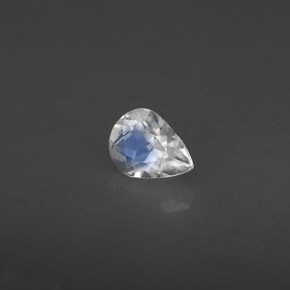 Pedra da lua arco-íris branco natural 0,31ct, transparente, transparente/translúcido