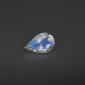 Pedra da lua arco-íris branco natural 0,33ct, transparente, transparente/translúcido