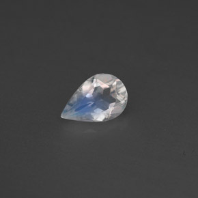 Pedra da lua arco-íris branco natural 0,31ct, transparente, transparente/translúcido