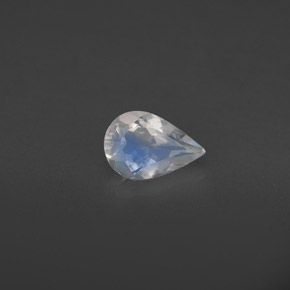 Pedra da lua arco-íris branco natural 0,31ct, transparente, transparente/translúcido
