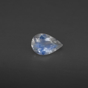 Pedra da lua arco-íris branco natural 0,35ct, transparente, transparente/translúcido
