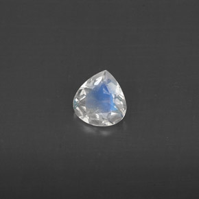 Pedra da lua arco-íris branco natural 0,24ct, transparente, transparente/translúcido