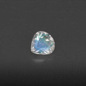 Pedra da lua arco-íris branco natural 0,31ct, transparente, transparente/translúcido
