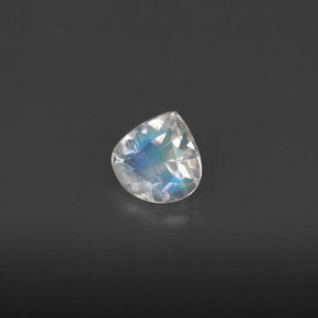 Pedra da lua arco-íris branco natural 0,31ct, transparente, transparente/translúcido