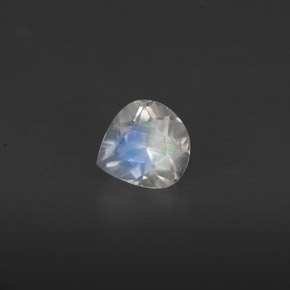 Pedra da lua arco-íris branco natural 0,33ct, transparente, transparente/translúcido